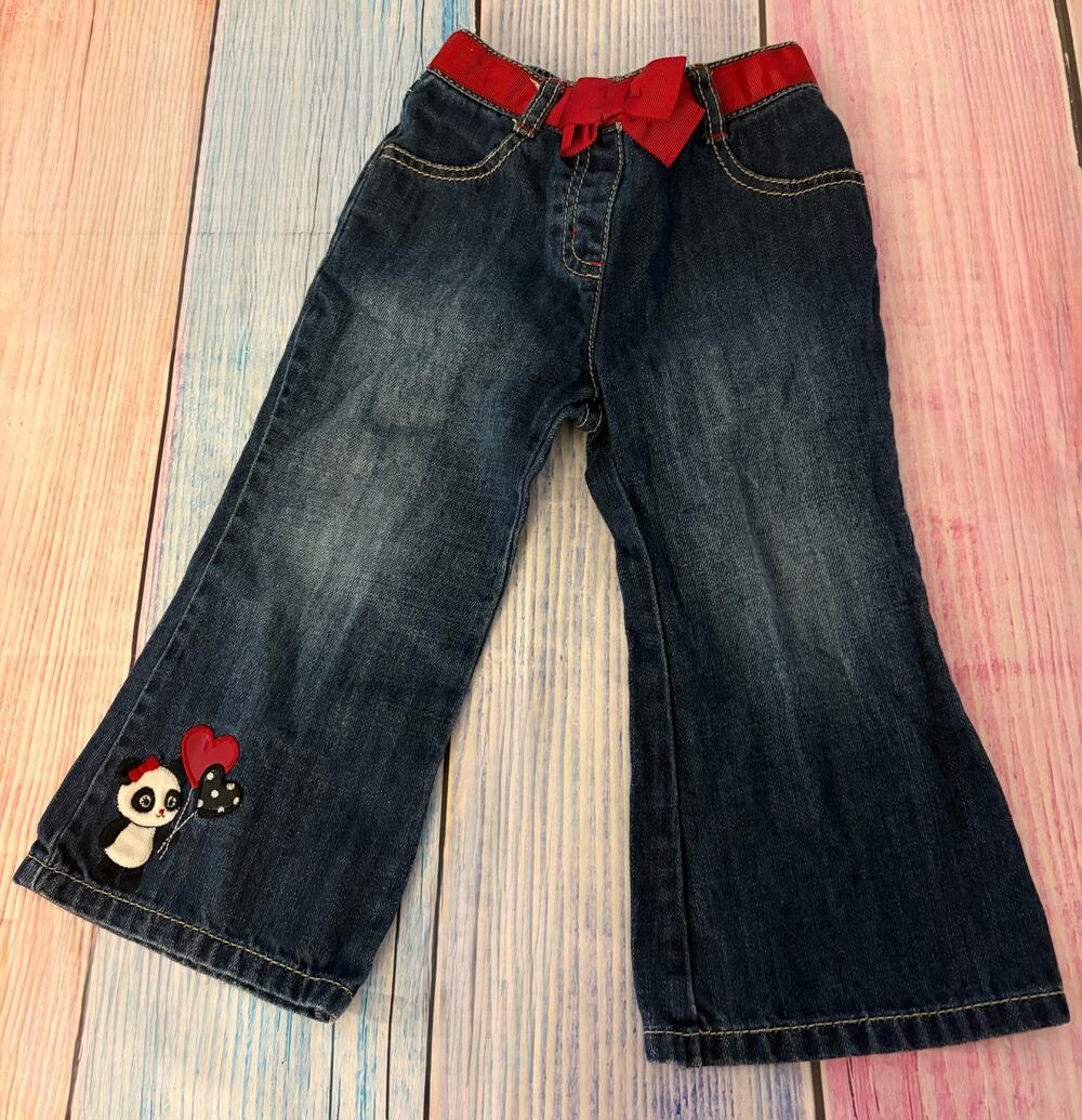 Gymboree Holiday Panda Jeans – 2T – EUC